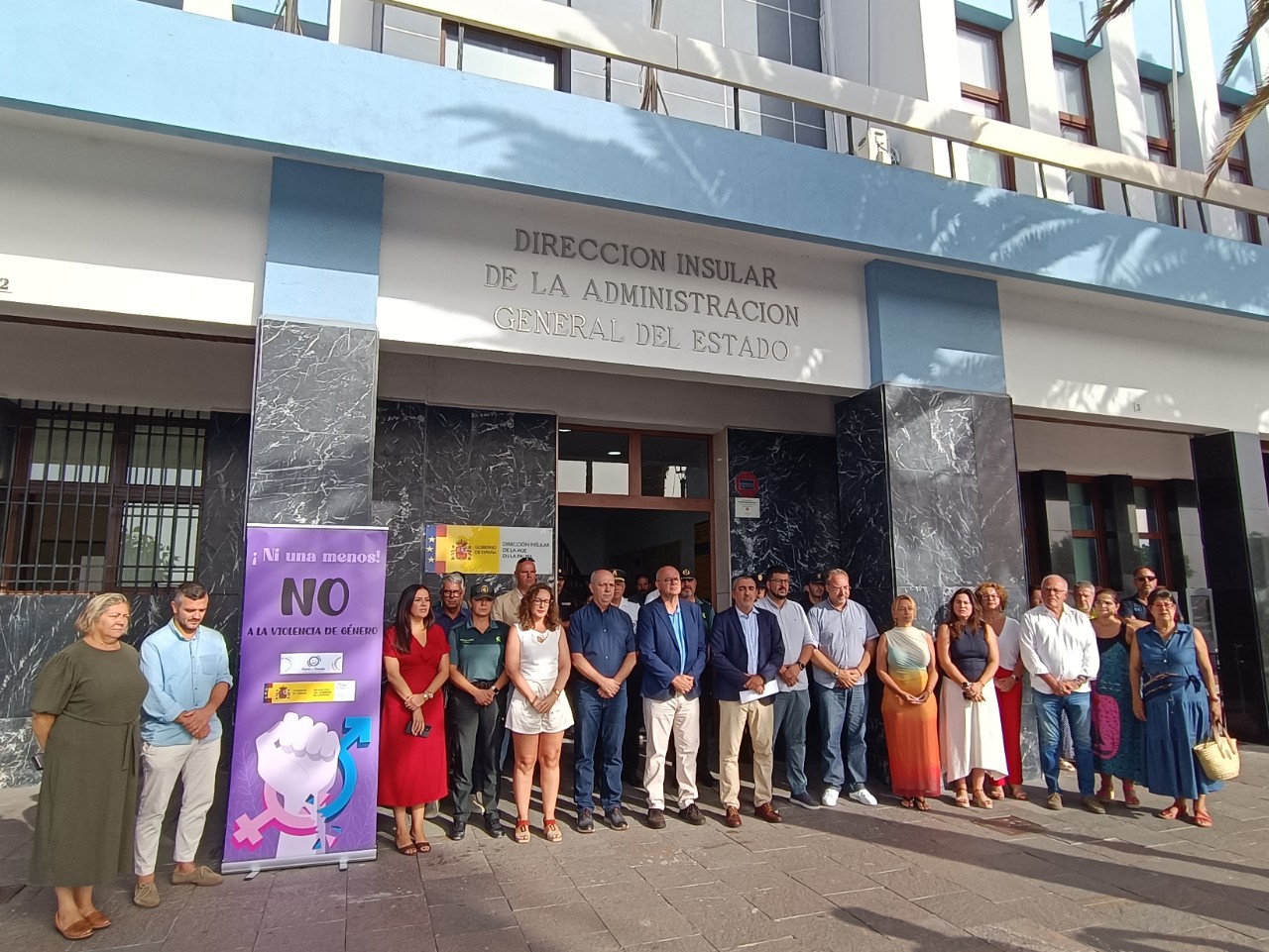 Minuto de silencio en La Palma