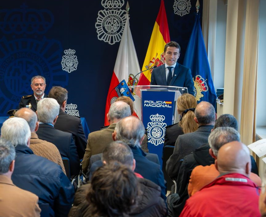 El delegado en un momento de su intervención en el acto
