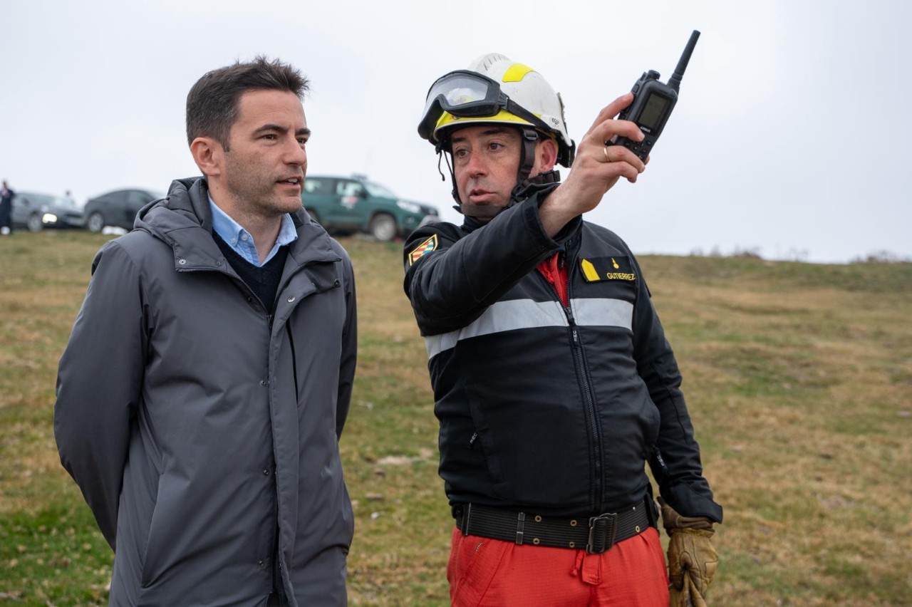 El Delegado del Gobierno en un momento de la visita