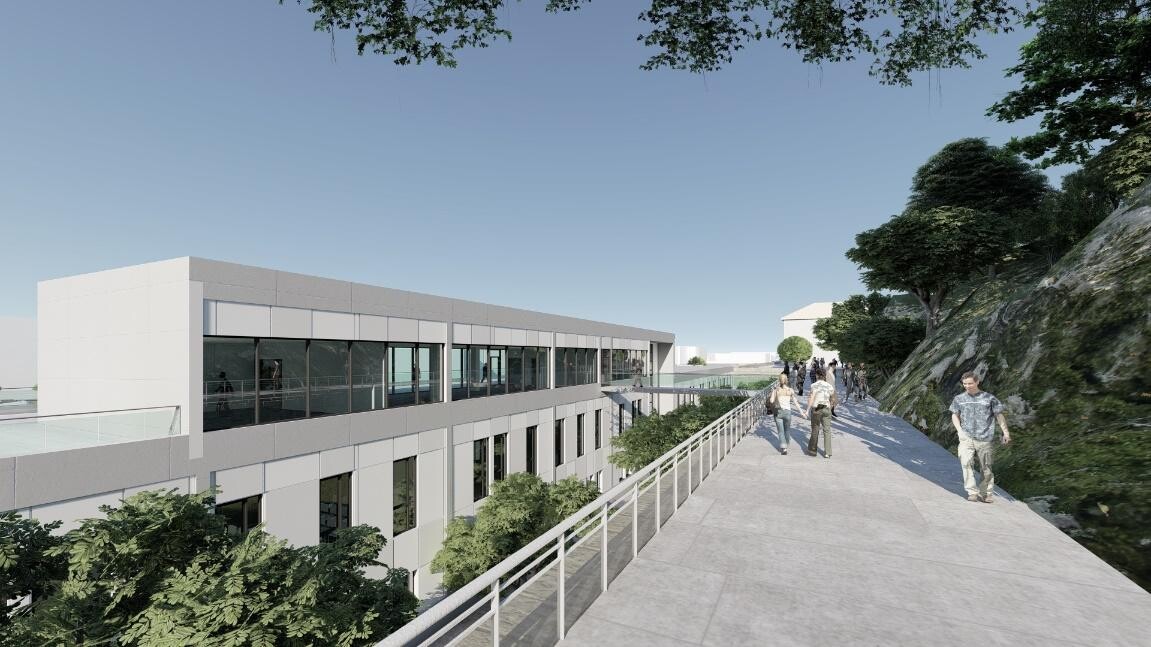 Simulación de cómo será un paseo peatonal incluido en el proyecto