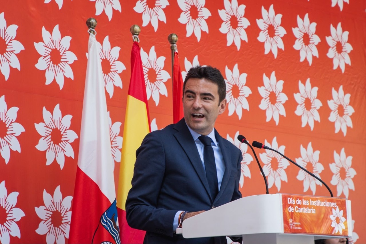 El delegado durante la intervención en el acto