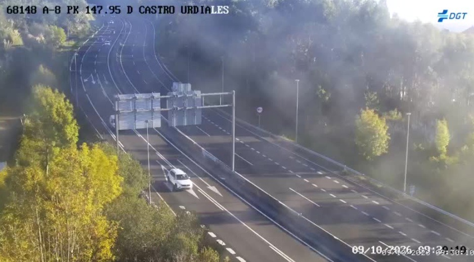 Imagen de la A8 a la altura de Castro Urdiales