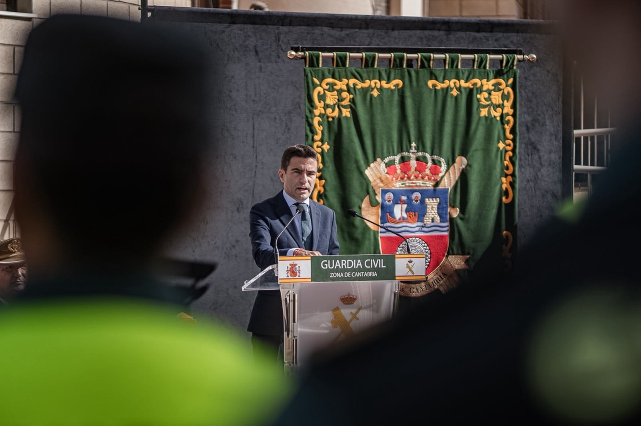 El delegado en un momento de su intervención en el acto
