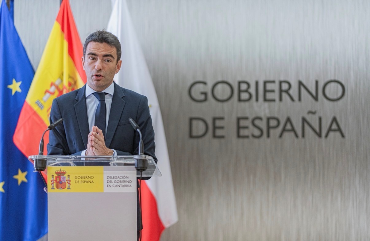 El delegado durante su discurso declaración 