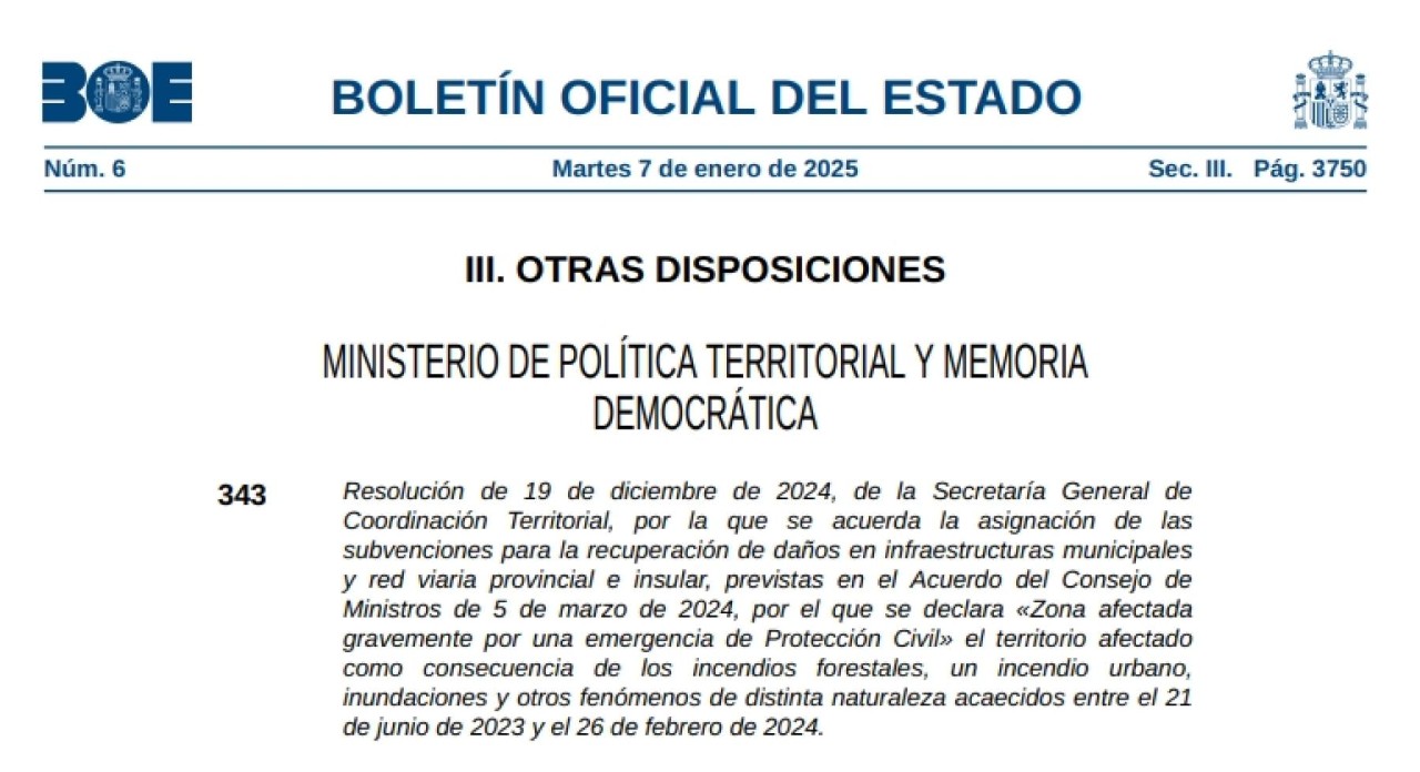 El Gobierno de España aprueba la concesión de más de 689.000 euros a 11 municipios riojanos para subvencionar la recuperación de los daños de las lluvias del 21 de junio de 2023