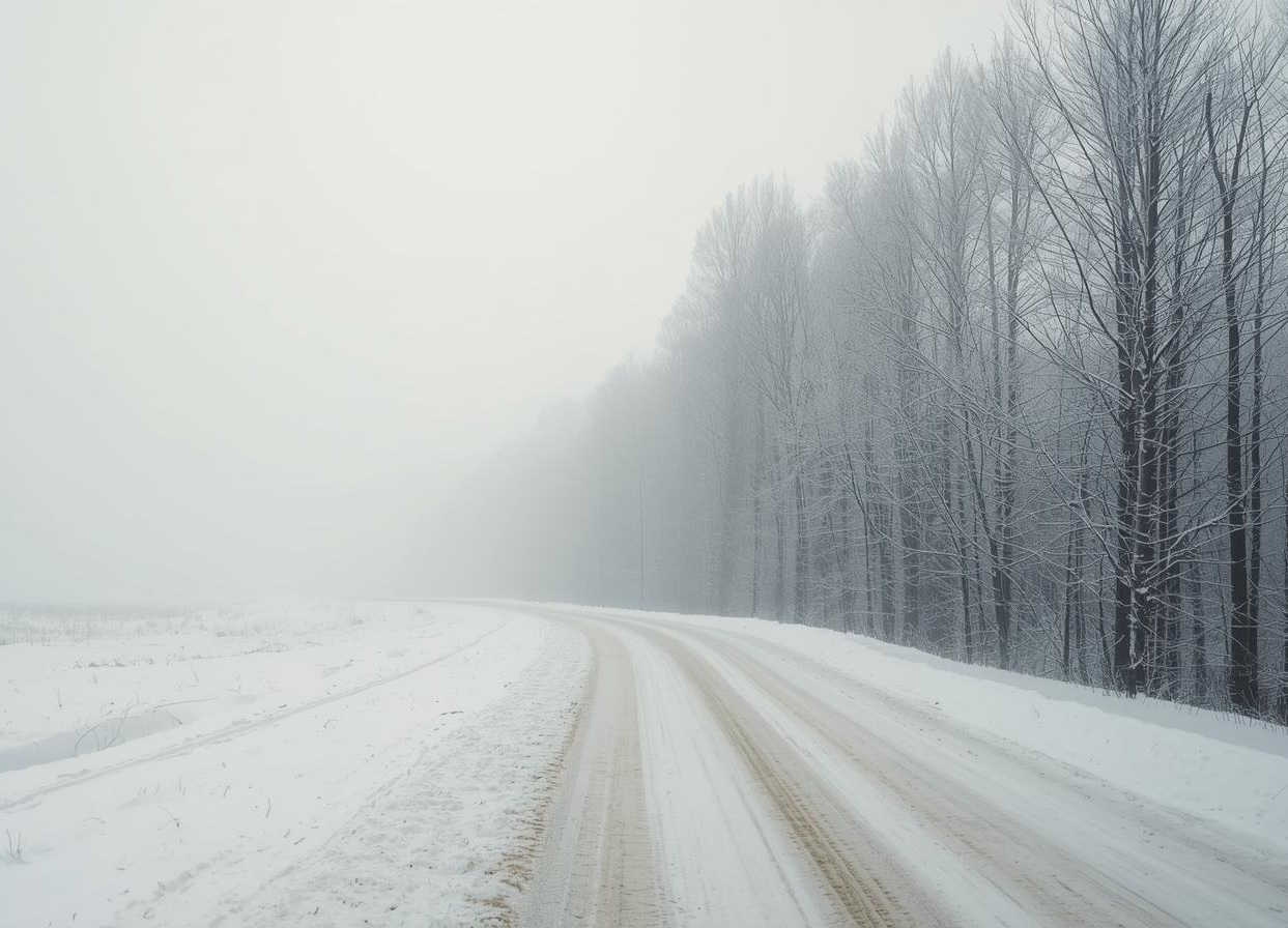 Carretera con nieve