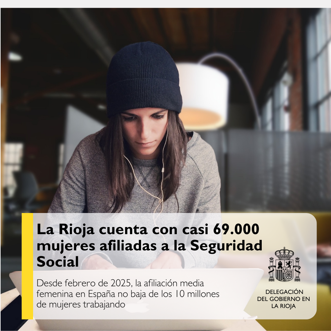 Afiliación de mujeres a la Seguridad Spcial en La Rioja en febrero de 2026