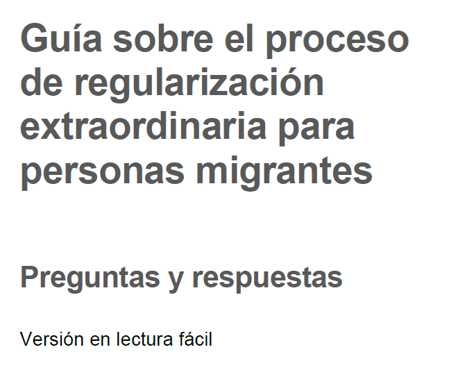 Guía fácil regularización