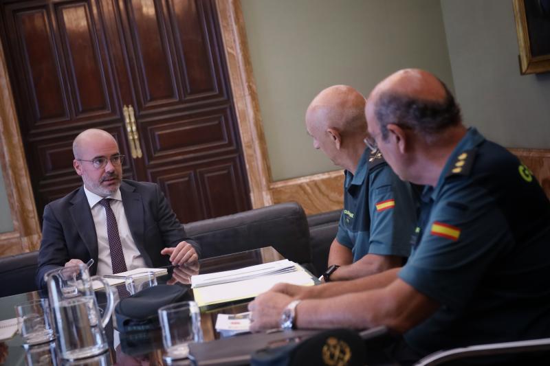 Francisco Martín se reúne con el general jefe de la I Zona de la Guardia Civil, José Antonio Berrocal