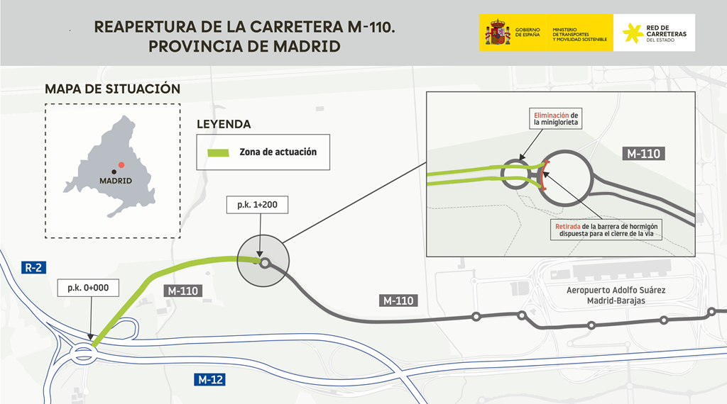 Mapa reapertura M-110.