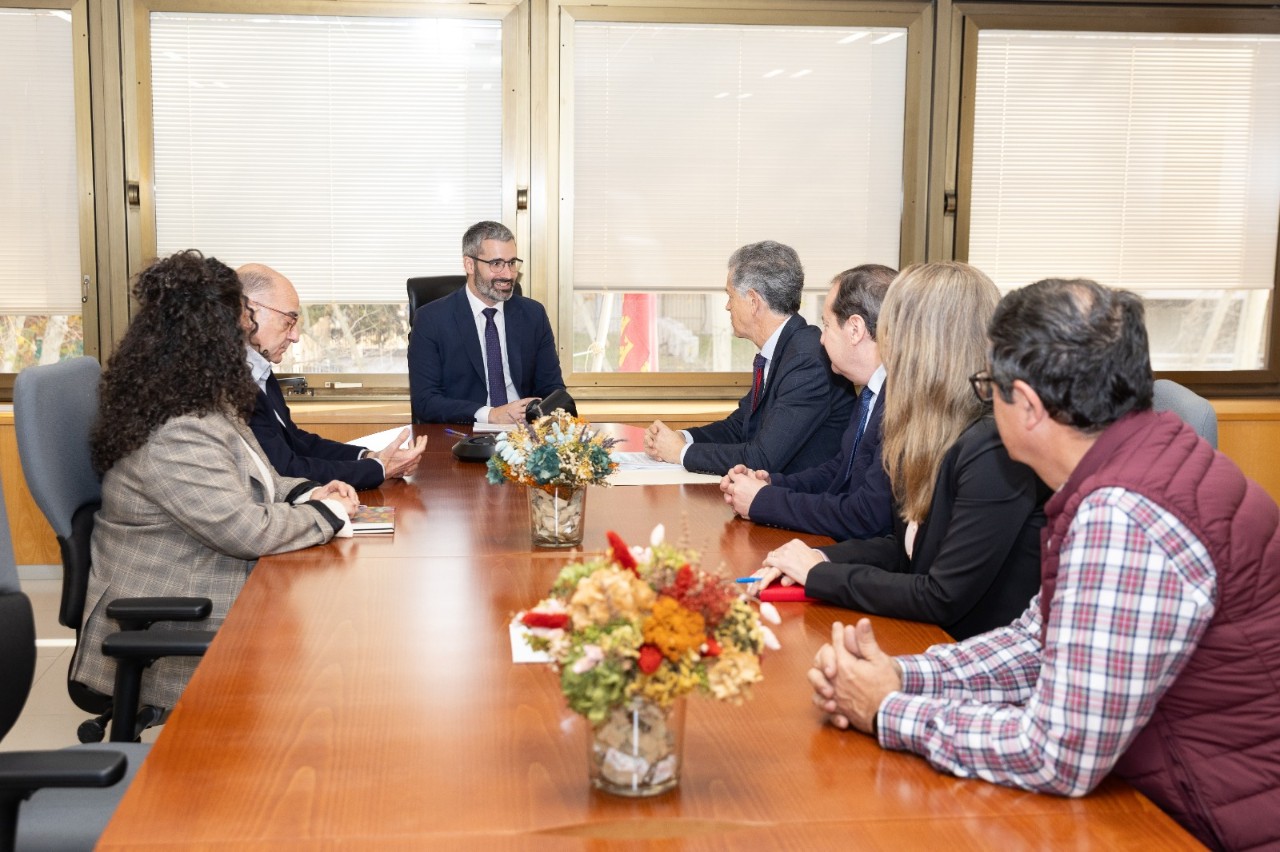 Lucas, durante la reunión del equipo directivo del INSS