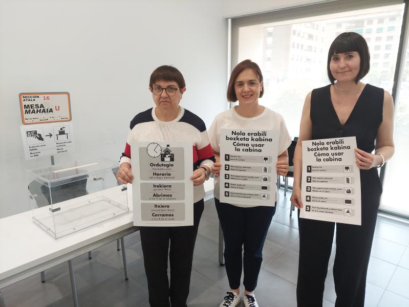 Los 26 locales electorales de Pamplona contarán por primera vez con un sistema de señalización accesible en los comicios europeos