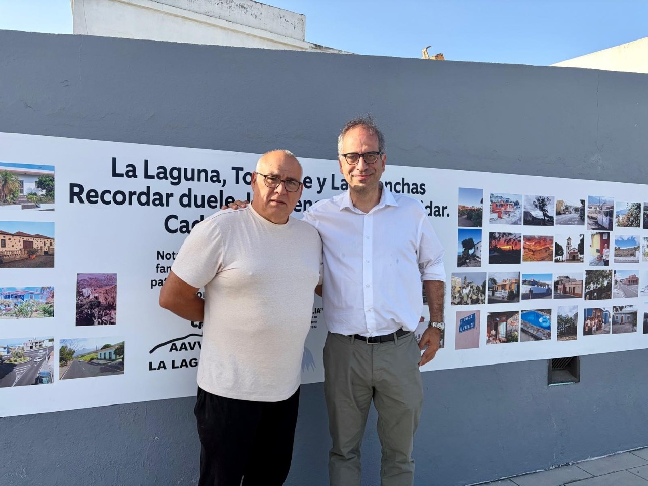 El Comisionado para la Reconstrucción junto al presidente de la AAVV La Laguna