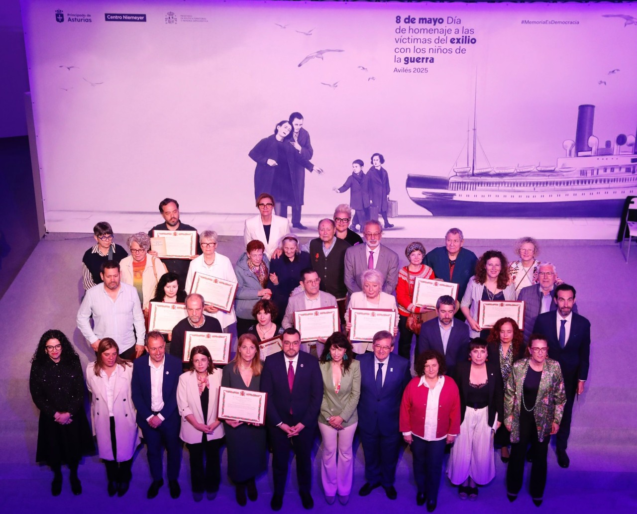 El Gobierno de España rinde homenaje en Asturias al exilio republicano