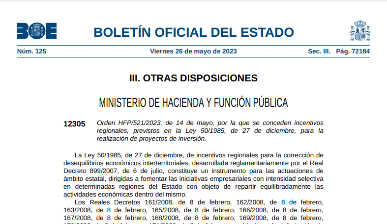 El Govern aprova la concessió d'incentius regionals per a dos projectes d'inversió a Astúries per més de 944.820 euros