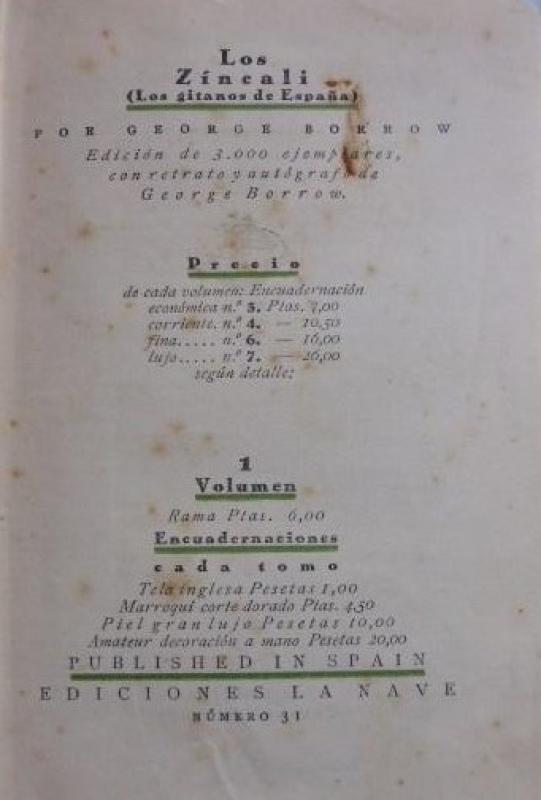 George Borrow, Los Zincali George Borrow, Los Zincali